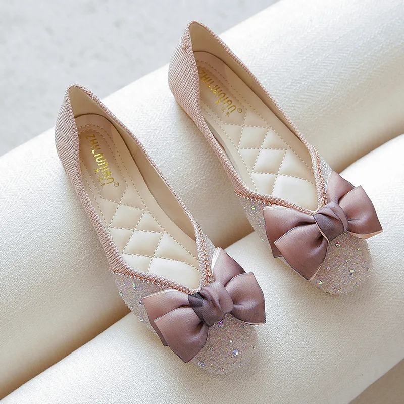 Фини дамски обувки с мека подметка, страхотни обувки-бини на равна подметка с квадратни пръсти, по-Големи Размери, Дамски Обувки, пролетно-есенни балет апартаменти