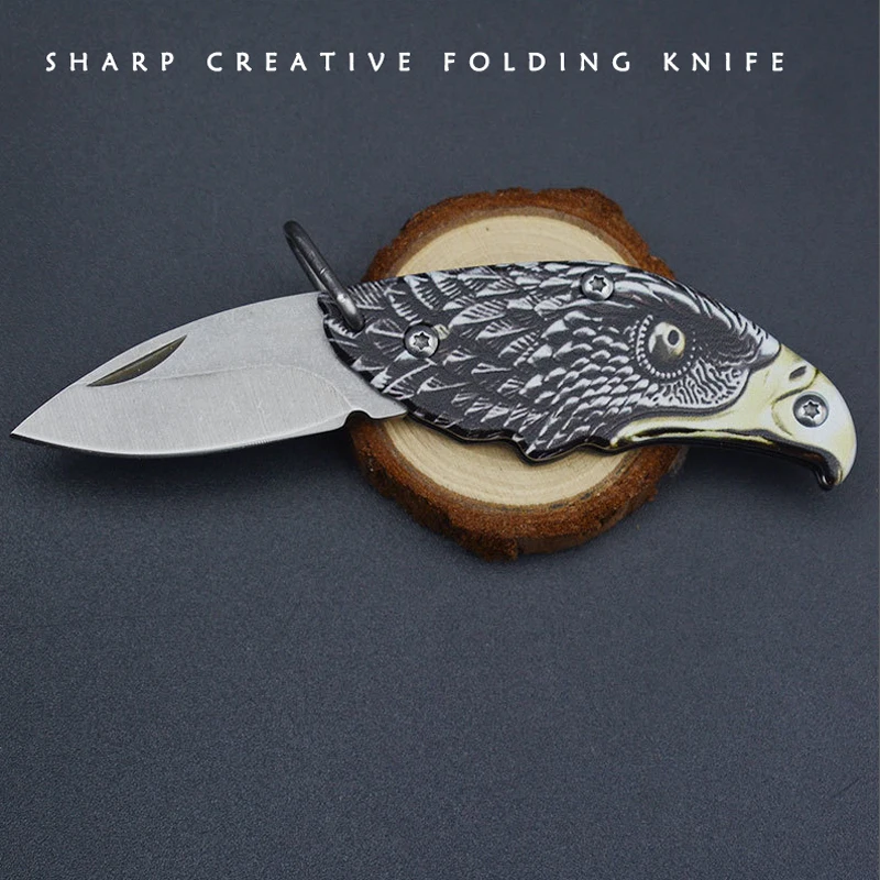 Нов Остър Сгъваем Нож, Открит Мини-Ключ, Нож Творчески Портативен Преносим Многофункционален Нож