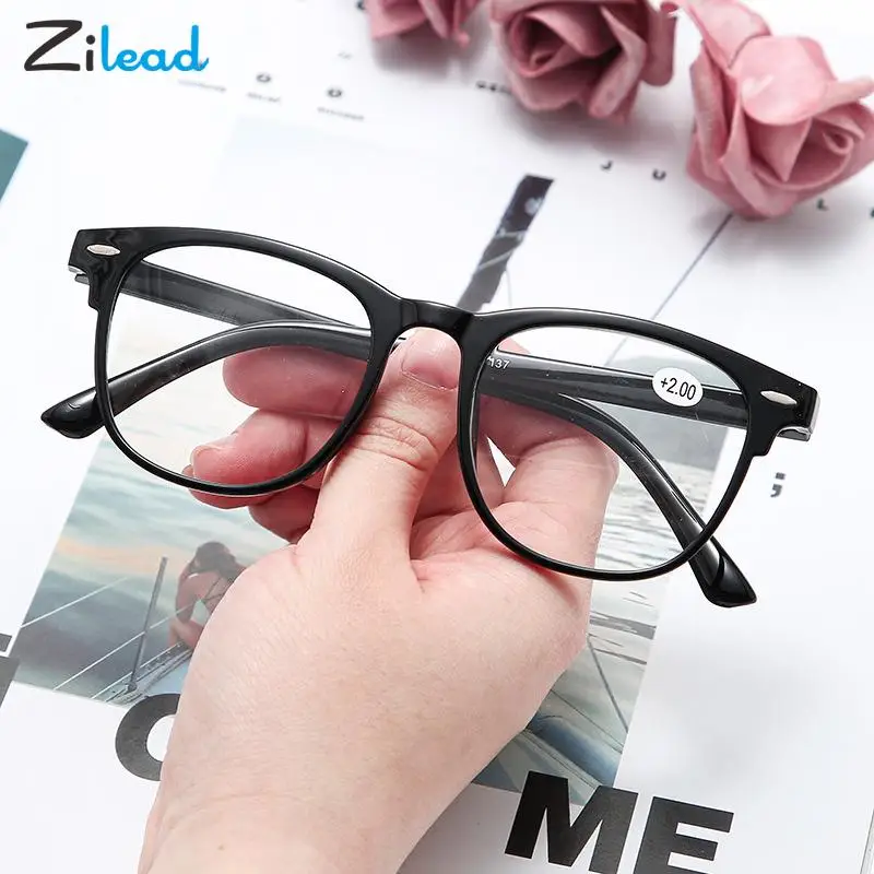 Zilead Кръгли Очила За четене, Женски Оптични Очила за Далекогледство са по Рецепта, Мъжки Рамки за очила с диоптриями при далекогледство + 1,0 - + 4,0 0