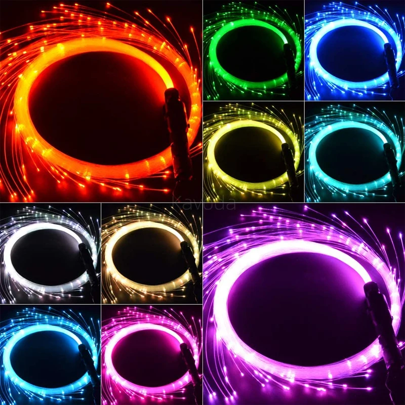 LED Оптични Влакна Събирам 36 Цвята Ултра-Ярък USB Акумулаторна 180 СМ Светлинен Танц Събирам За Партита Светлинно Шоу EDM Музикален Фестивал 0