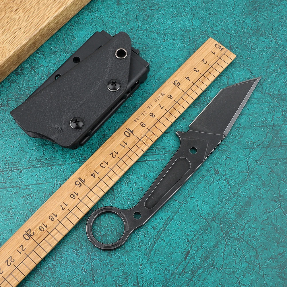 DC 53 нож с острие джоба на шийката на ножа с фиксиран нож тактически инструмент за къмпинг прав нож за оцеляване EDC инструмент с K обвивка 0