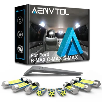 AENVTOL Автоматично Led Вътрешно Осветление Canbus За Ford B MAX C MAX S MAX 2004 2006 2007 2008 2009 2011 2012 2013 2016 2017 Аксесоари