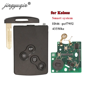 На Ключ-карта jingyuqin Smart System за Renault Koleos 2009-2016 433 Mhz FSK ID46-PCF7952 Бесключевой дистанционно управление 0